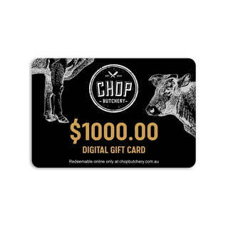 $1,000.00 Chop Butchery Gift Card (Digital)